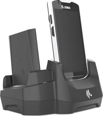 Zebra Crd-tc5x-2seth-02 Base De Carga Y Ethernet De 2 Ranuras Con Cargador De Bater&iacute;a De Repuesto Negro
