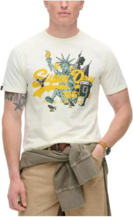 Superdry New York Grafisch T-shirt - Heren - T-shirts - Wit - S - Tops