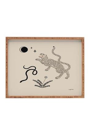 Deny Designs Megan Galante Desert Prey Rectangular Bamboo Tray in Multi at Nordstrom Rack