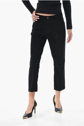 Dsquared2 5-Pocket Ribbed Velour Pants COOL GIRL Cropped Fit size 46