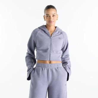 New Balance Donna Brushed Coastal Fleece Full Zip in Grigio, Taglia 2XL