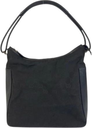 Gucci Pre-owned Shoulder Bags, female, Black, Size: ONE SIZE Pre-owned Canvas gucci-bags