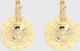 Versace Orecchini pendenti Medusa in ottone color oro