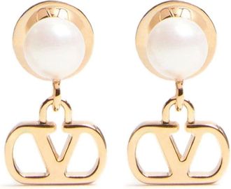 Valentino Garavani Vlogo Pearls Earrings-Donna