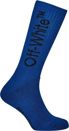 Off-white Arrow Logo Mid Lenght Socks Blue Clothing > Underwear