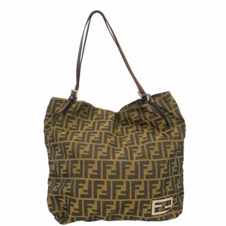 Fendi Brown Nylon Canvas Tote Bag (Pre-Owned)