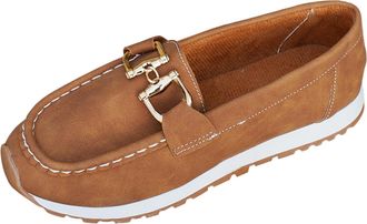 Generic Loafers for Women Casual Suede Loafers Slip On Boat Shoes Lightweight Walking Flats Shoes Comfortable Shoe Comfortable Low Top Orthopedic Shoe Every S