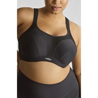 Panache Sculptresse Activate Underwire Unlined Sports Bra in Black at Nordstrom, Size 34Gg