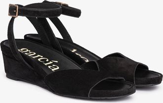 Pedro Garcia Slingback sandal in black suede | Wamika | Spring Summer 25 | PEDRO GARCIA