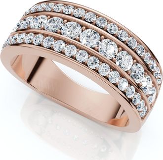 Pompeii3 1Ct Mens Diamond Wedding Anniversary Ring 10k Gold Lab Grown