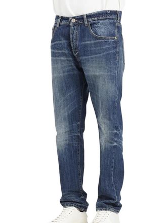 Yes London Blue Straight-Leg Cotton Jeans