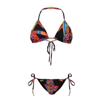 Dolce & Gabbana Badmode, Dames, Veelkleurig, XL, Zwemset met Carretto-print