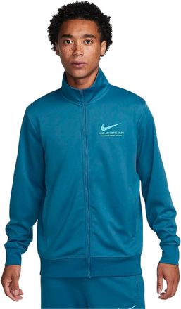 Nike branding Op De Achterkant Van Een Blauw Trainingsjack Met Rits