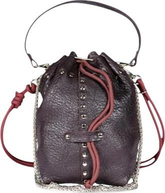CRAIE STUDIO Beco Stud Bucket Bag - Dames - Schoudertassen - Bruin - ONE Size - Leer - Tassen