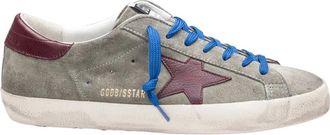 Golden Goose Sneakers, male, Green, 9 UK, Green Suede Star Trainers Italy