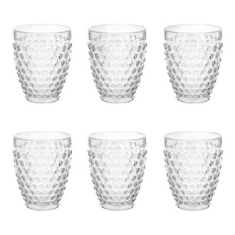 Arca Servizio 6 bicchieri acqua trasparenti Blossom