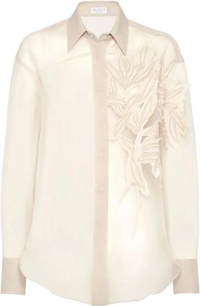 Brunello Cucinelli Camicia con applicazione - Toni neutri