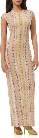 AFRM Cody Body-Con Maxi Dress in Tonal Dot at Nordstrom, Size X-Large