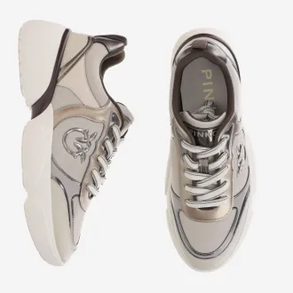 Pinko Womens Sneakers Alba Leather-Blend Multicolour Upper: Cow Leather Trainers