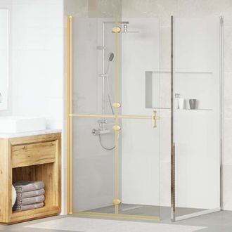 vidaXL Vidaxl - Parete Doccia Walk-in Altro Oro E Trasparente 100 X 190 Cm