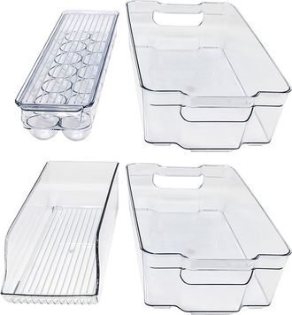 Sorbus Set of 4 Clear Organizer Fridge Bins at Nordstrom Rack
