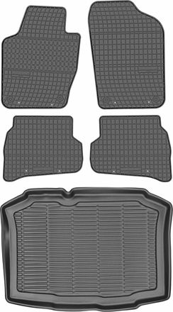 OEM Juego De Alfombrillas De Goma Para Coche Y Maletero Para Seat Ibiza Iv Hatchback (2008-2017)