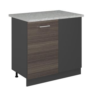 Vicco Armario De Esquina R-line, Gris Noble, 86 Cm Et M&aacute;rmol