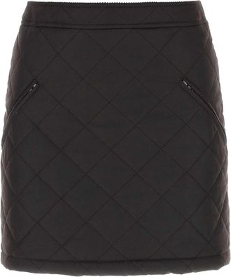 Burberry Dark Brow Cotton Mini Skirt