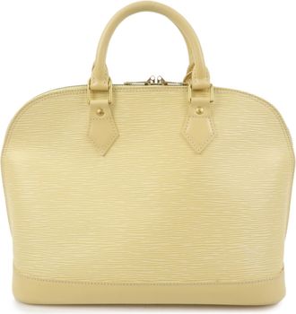 Louis Vuitton Alma Epi Leather Yellow Leather Handbag (Pre-Owned)