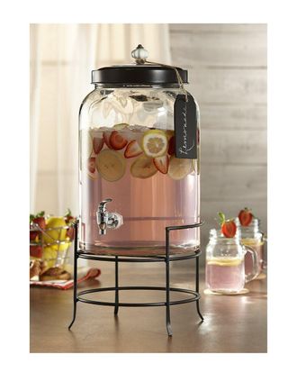 Style Setter Dnu Stylesetter 3 Gallon Franklin Glass Beverage Dispenser With Metal Stand