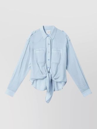 Isabel Marant valiane cotton shirt tie detail