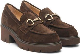 Nero Giardini Bit Heeled Loafer in Dark Brown at Nordstrom, Size 37