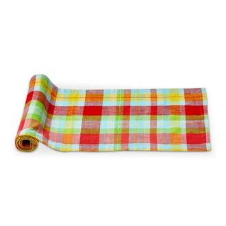 Tag Fresh Pick Plaid Runner Multi Cotton Summer in Multicolored at Nordstrom