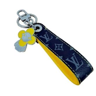 Louis Vuitton Pre-owned Accessories, male, Blue, Size: ONE SIZE Pre-owned Monogram Eclipse Keyring