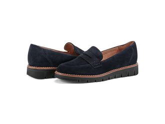 Easy Spirit Velia Womens Flat Shoes Dark Blue Suede : 6.5 M (B), Leather/Suede