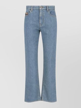 Burberry straight trousers belt loops back side pockets