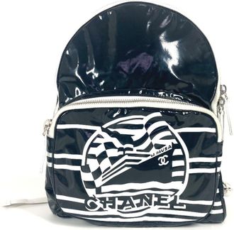 Chanel Black White Pvc Backpack (Pre-Owned)
