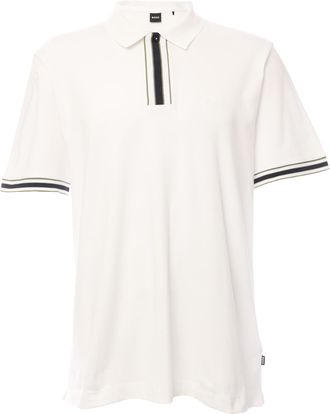 HUGO BOSS Heren Parlay 185 Poloshirt (Wit)