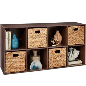 Best Choice Products 8-Cube Bookshelf, 11in Display Storage System, Organizer w/ Removable Back Panels