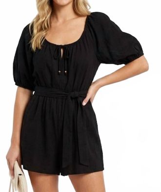 Elan Jacquelyn Eyelet Romper In Black