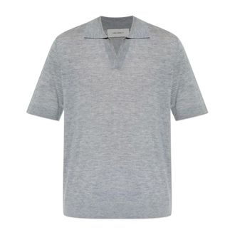 Lisa Yang Cashmere Knitwear, male, Gray, Size: 2XL Peter Polo