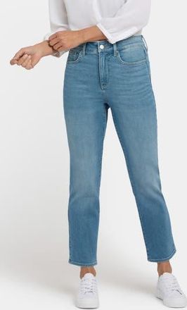 NYDJ Marilyn High Waist Ankle Straight Leg Jeans in Avenue Blue at Nordstrom Rack, Size 12