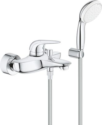 GROHE Mezclador Monomando De Ducha Empotrado De Dos V&iacute;as Con Desviador De Lat&oacute;n Cromado Grohe Essence