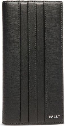 Bally bi-fold leather wallet - men - Calf Leather/Recycled Leather - One Size - Black