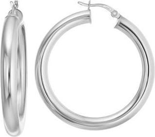 Candela Jewelry Sterling Silver Tube Hoop Earrings at Nordstrom Rack