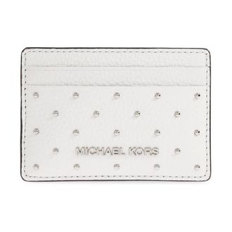 Michael Kors Wallets & Cardholders, female, White, Size: ONE SIZE Pebbled Leather Card Case