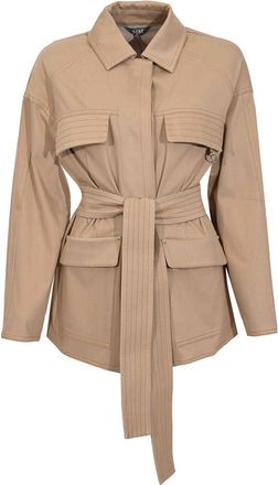 Max Mara Mmlwest Beige Cotton Blend Jacket