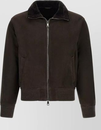 Giorgio Brato suede bomber jacket