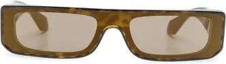 Alaia Tortoiseshell-effect Rectangle-frame Sunglasses