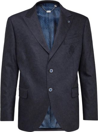 Billionaire Boys Club Blazer Crest - Heren - Blazers - Blauw - L - Wol - Jassen
